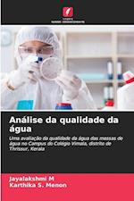 Análise da qualidade da água