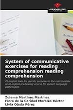 System of communicative exercises for reading comprehension reading comprehension