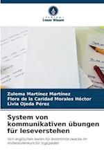 System von kommunikativen übungen für leseverstehen