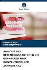 ANALYSE DER RETENTIONSFAKTOREN BEI GEFRÄSTEM UND KONVENTIONELLEM ZAHNERSATZ