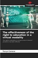 The effectiveness of the right to education in a virtual modality