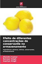 Efeito de diferentes concentrações de conservante no armazenamento