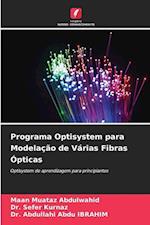 Programa Optisystem para Modelação de Várias Fibras Ópticas