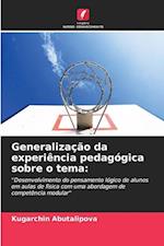 Generalização da experiência pedagógica sobre o tema: