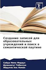 Sozdanie zapisej dlq obrazowatel'nyh uchrezhdenij i poisk w semanticheskoj pautine