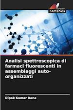 Analisi spettroscopica di farmaci fluorescenti in assemblaggi auto-organizzati