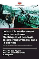 Loi sur l'investissement dans les voitures électriques et l'énergie solaire renouvelable dans la capitale