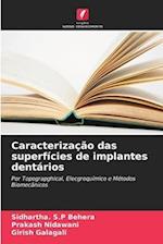 Caracterização das superfícies de implantes dentários