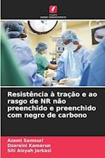 Resistência à tração e ao rasgo de NR não preenchido e preenchido com negro de carbono