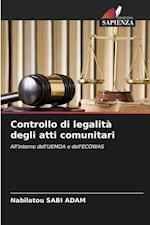 Controllo di legalità degli atti comunitari