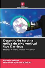 Desenho de turbina eólica de eixo vertical tipo Darrieus