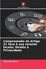 Compreensão do Artigo 21 face à sua recente faceta: Direito à Privacidade