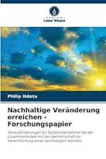 Nachhaltige Veränderung erreichen - Forschungspapier