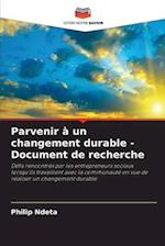 Parvenir à un changement durable - Document de recherche