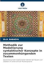 Methodik zur Modellierung syntaktischer Konzepte in zusammenhängenden Texten