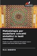 Metodologia per modellare concetti sintattici in testi connessi