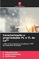 Caracterização e propriedades PL e TL de Ce3+