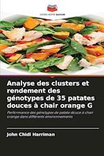 Analyse des clusters et rendement des génotypes de 35 patates douces à chair orange G