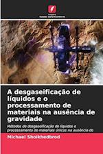 A desgaseificação de líquidos e o processamento de materiais na ausência de gravidade