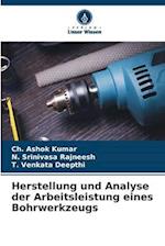 Herstellung und Analyse der Arbeitsleistung eines Bohrwerkzeugs