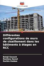 Différentes configurations de murs de cisaillement dans les bâtiments à étages en RCC