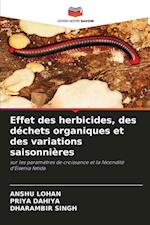 Effet des herbicides, des déchets organiques et des variations saisonnières