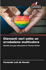 Diamanti neri sotto un arcobaleno multicolore