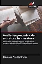 Analisi ergonomica del muratore in muratura