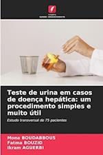 Teste de urina em casos de doença hepática