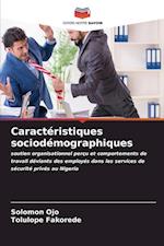 Caractéristiques sociodémographiques