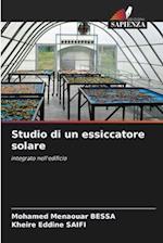 Studio di un essiccatore solare