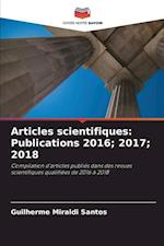 Articles scientifiques: Publications 2016; 2017; 2018