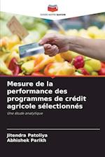 Mesure de la performance des programmes de crédit agricole sélectionnés