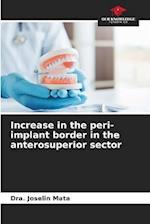 Increase in the peri-implant border in the anterosuperior sector