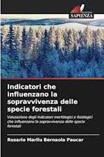 Indicatori che influenzano la sopravvivenza delle specie forestali