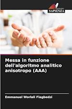 Messa in funzione dell'algoritmo analitico anisotropo (AAA)