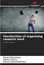 Peculiarities of organising research work 