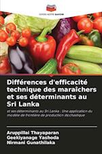 Différences d'efficacité technique des maraîchers et ses déterminants au Sri Lanka