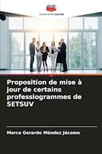 Proposition de mise à jour de certains professiogrammes de SETSUV