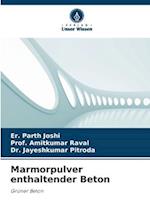 Marmorpulver enthaltender Beton