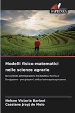 Modelli fisico-matematici nelle scienze agrarie