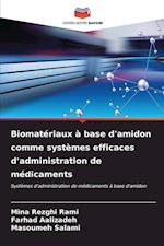 Biomatériaux à base d'amidon comme systèmes efficaces d'administration de médicaments