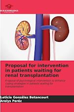 Proposal for intervention in patients waiting for renal transplantation