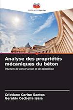 Analyse des propriétés mécaniques du béton