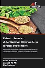 Estratto fenolico diCoriandrum Sativum L. in idrogel copolimerici