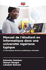 Manuel de l'étudiant en informatique dans une université nigériane typique