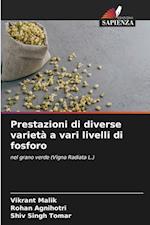 Prestazioni di diverse varietà a vari livelli di fosforo