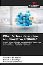 What factors determine an innovative attitude?