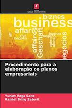 Procedimento para a elaboração de planos empresariais