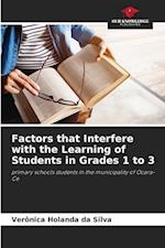 Factors that Interfere with the Learning of Students in Grades 1 to 3